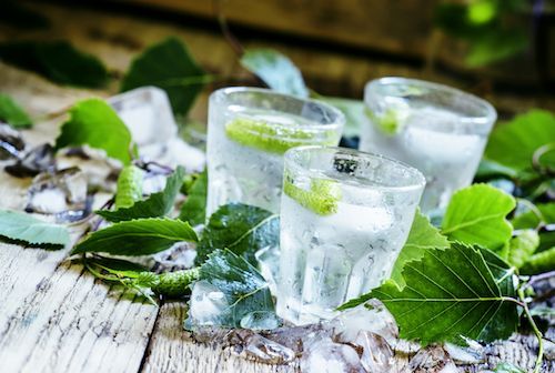 verre de jus de bouleau